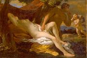 Nicolas Poussin Nicolas Poussin of either Jupiter and Antiope or Venus and Satyr oil painting artist